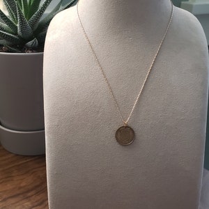 Ukrainian coin necklace, gold coin necklace, repurposed jewelry, Ukrainian jewelry, Ukrainian gift, minimalist gift, Ukrainian support image 10