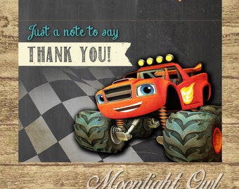 Blaze Monster Truck Monster Machines Thank You Cards