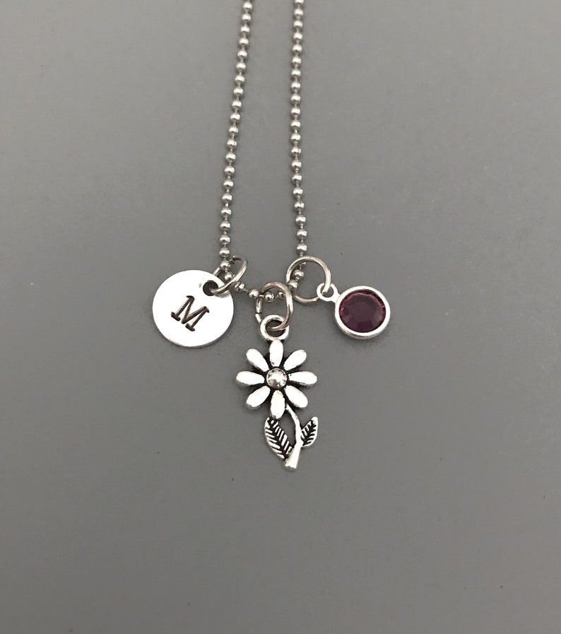 Flower Necklace-Flower Jewelry-Daisy Necklace-Friendship Jewelry