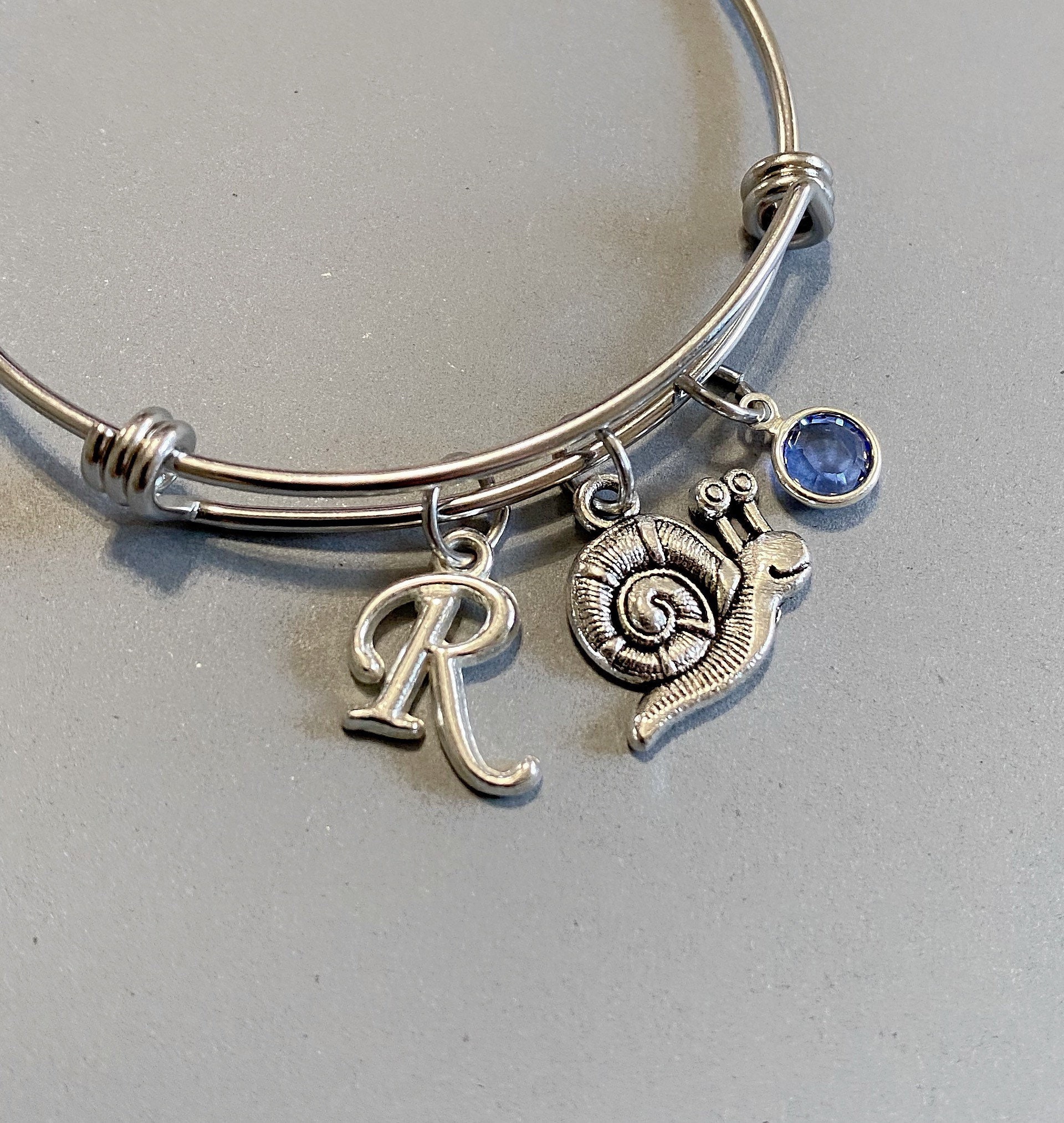 Snail Bangle BraceletSnail BraceletPersonalized Jewelry Etsy