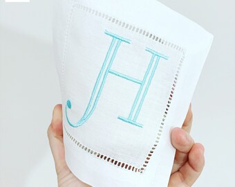 Turquoise Hemstitch 6/"x6/" Cotton Cocktail Napkins 1 dzn