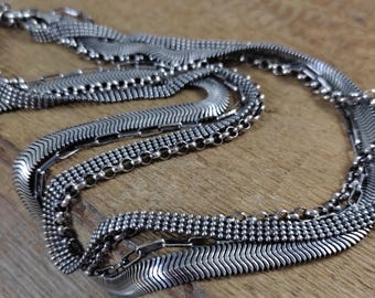 Oxidized Sterling Silver Chain Necklace – Handmade Modern Jewelry