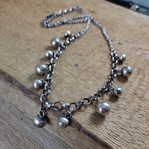Necklace - oxidized sterling silver, Handmade jewelry, Raw silver
