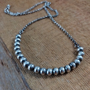 Necklace - oxidized sterling silver, Handmade jewelry, Raw silver