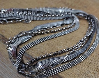 Oxidized Sterling Silver Chain Necklace – Handmade Modern Jewelry