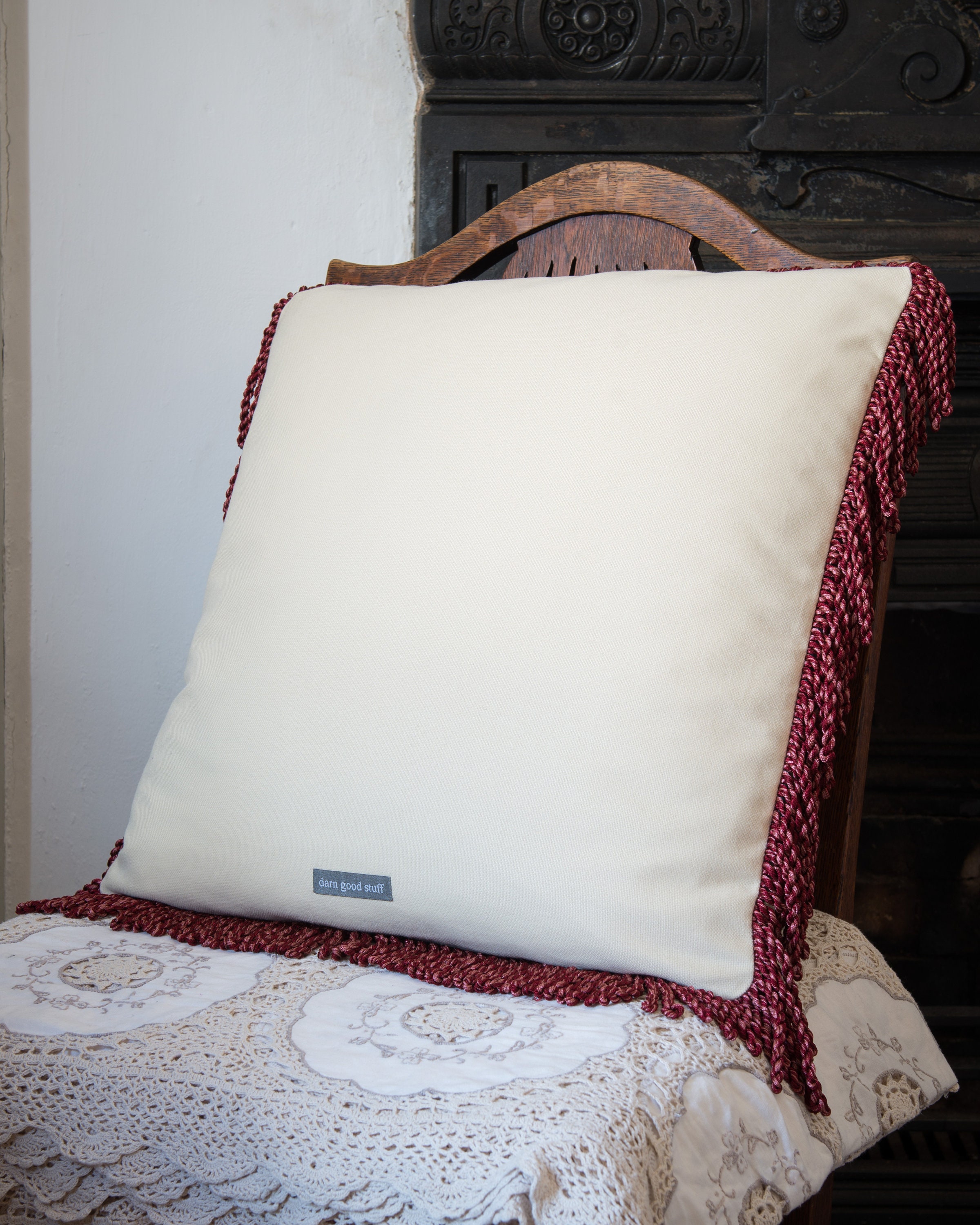 Vintage Floral Linen Cushion Pillow Large Square Sanderson Etsy UK