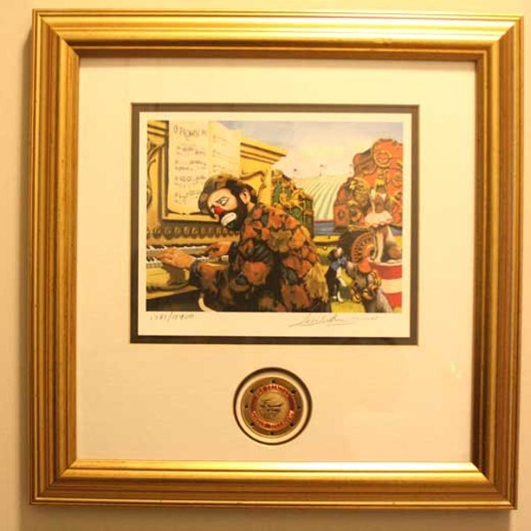 EMMETT KELLY " Clown Alley" Lithograph Limited Edition