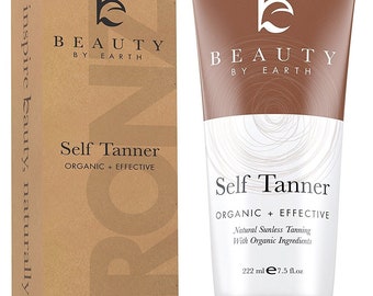 Self Tanner - Organic and Natural Ingredients Sunless Tanning Lotion and Best Bronzer Golden Buildable Light, Medium or Dark Gradual Tan...