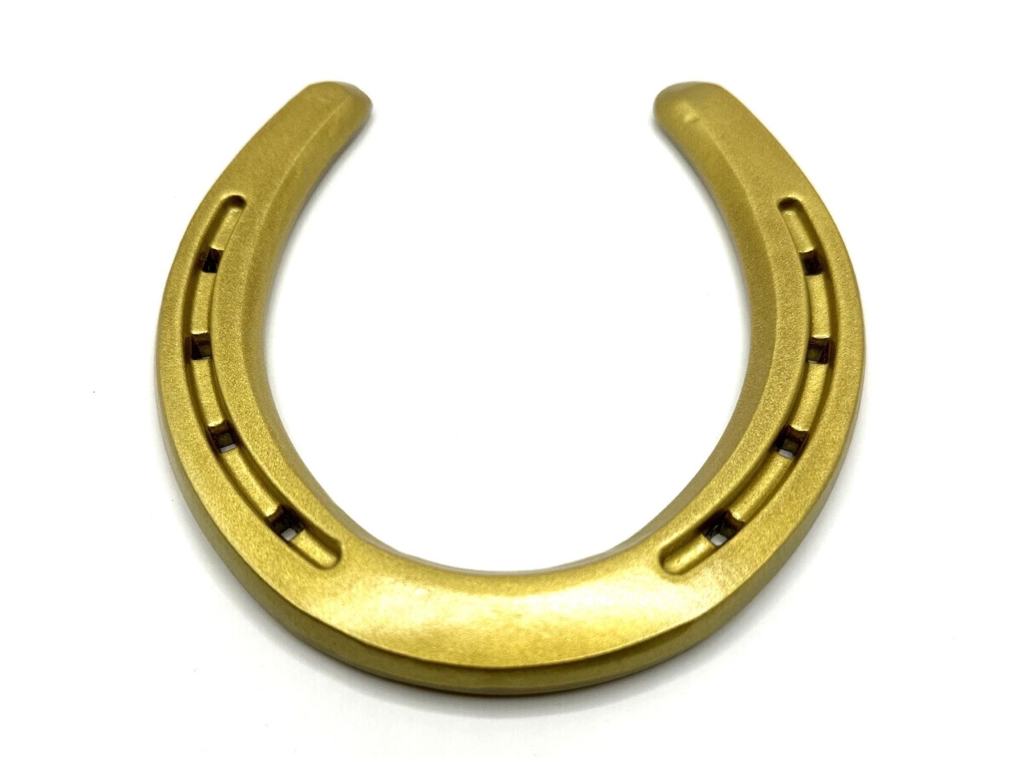 Lucky Golden Horseshoe- Handcrafted Gold Painted Horseshoe for Lucky Golden Horseshoe- Handcrafted Gold Painted Horseshoe for