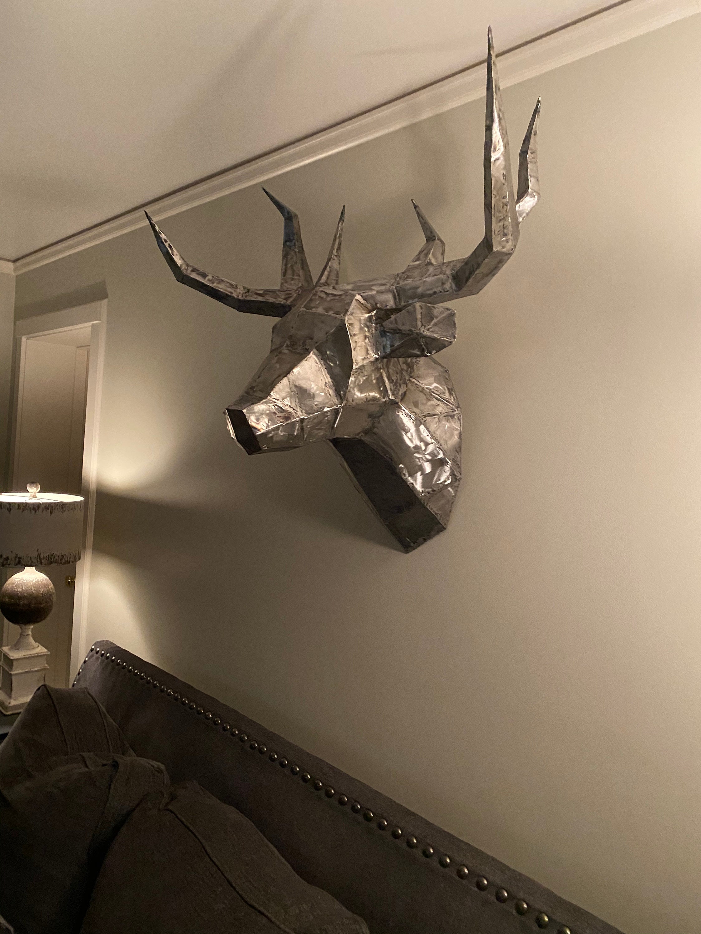 Steel Deer Head - Etsy