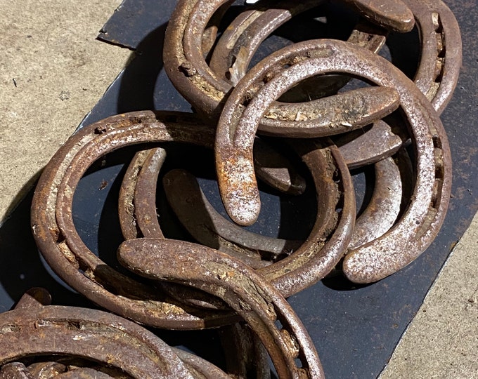 Lot of 50 Used Horseshoes From Texas Equine Rustic Cowboy Bulk Crafting