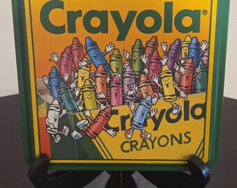 1995 Crayola Crayons Collectors Tin with 64 count Crayon Box