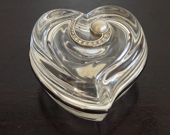 Lenox Crystal Heart Trinket Box Vintage