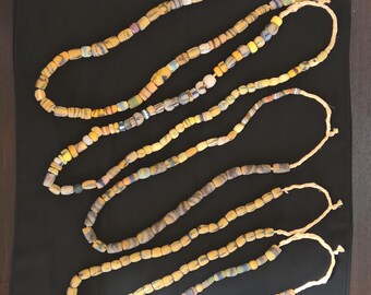 Antique Sand-Cast Glass Trade Beads from Africa