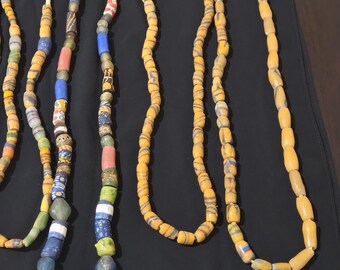 Antique Sand-Cast Glass Trade Beads from Africa