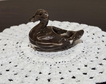 Vintage Juanita Ware Ohio Art Pottery Duck Toothpick Holder Trinket Dish