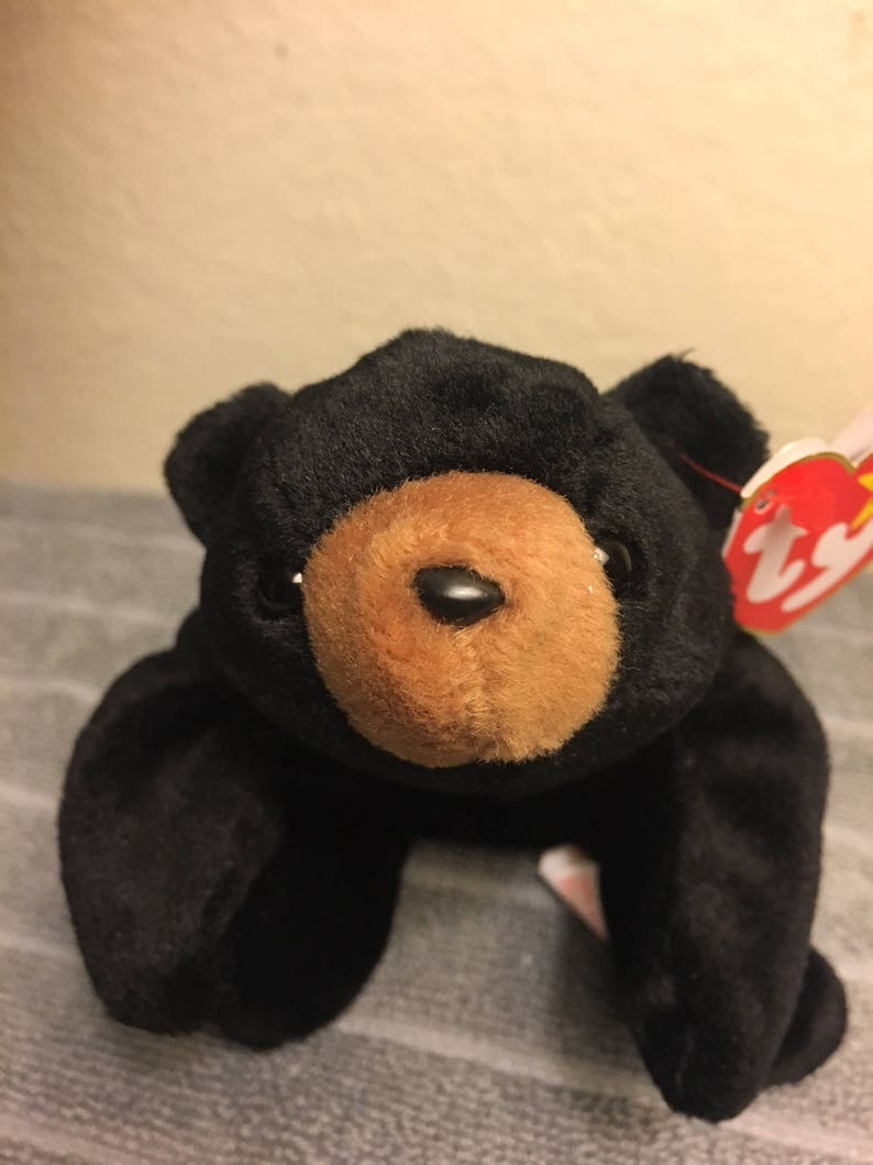 TY Beanie Baby blackie With Multiple Tag Errors, Retired, Rare 1993/