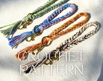 Wristlet Keychain Crochet Pattern, Easy Tassel Keyring Project, Beginner Friendly Crochet Lanyard for Nurses, Spring Crochet Bracelet