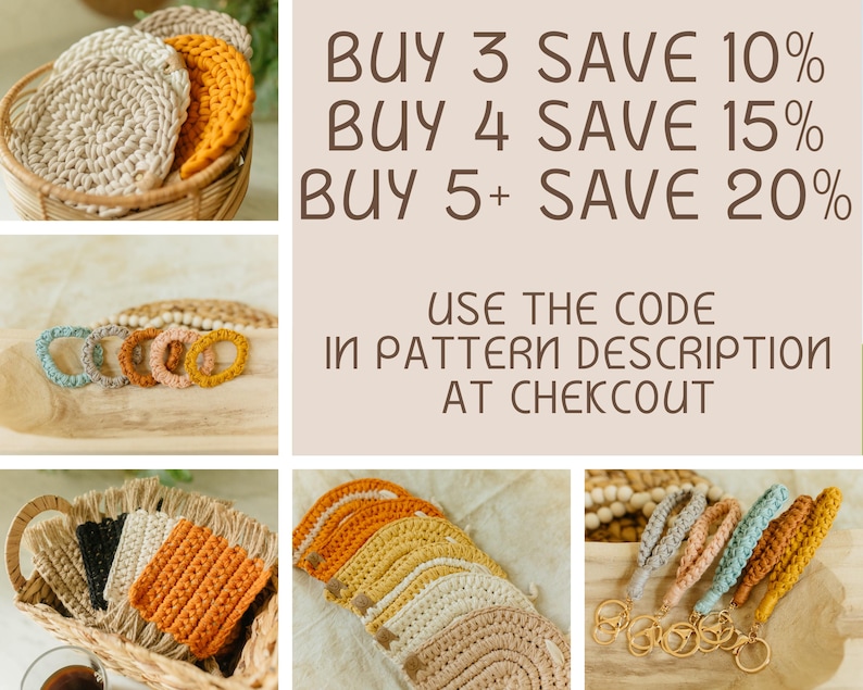 Crochet Scrunchie Pattern, Hair Accessory | Craft Show | Spring Crochet | Gift | Modern | Cotton Yarn image 7