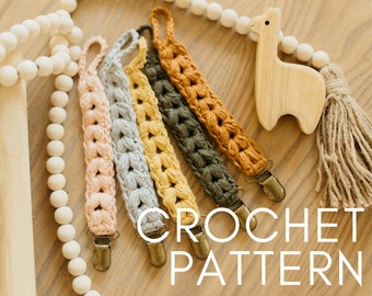 3 in 1 Crochet Pattern Pacifier Clip Keychain & Wristlet Keychain Pattern | The Emmer Collection