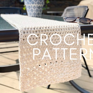 Crochet Table Runner Pattern, Easy Crochet Coffee Table Decor