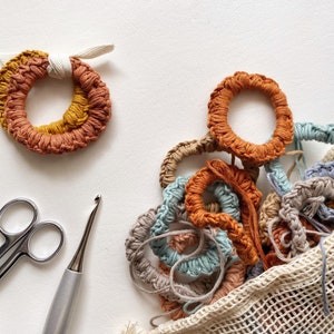 Crochet Scrunchie Pattern, Hair Accessory | Craft Show | Spring Crochet | Gift | Modern | Cotton Yarn image 6