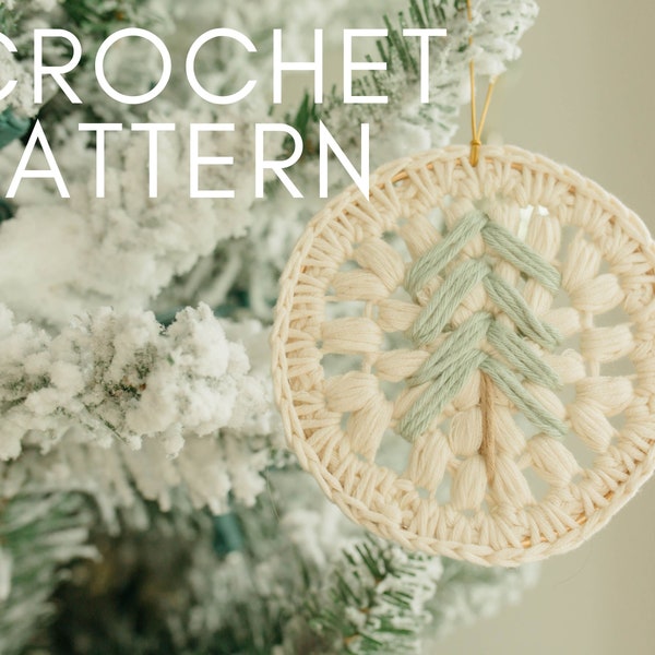 Crochet Christmas Ornament Pattern, Crochet Snowflake Pattern