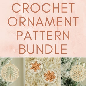 Crochet Pattern Bundle, Crochet Ornament, Christmas Star Crochet Pattern, Crochet Snowflake Christmas Decoration