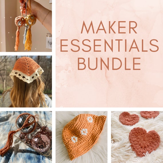 Crochet Pattern Bundle Maker Essentials, 5 Crochet Patterns in 1