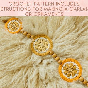 Christmas Ornament Crochet Pattern Citrus Orange Slice image 3