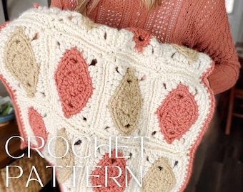 Crochet Granny Square Blanket Pattern, Crochet Baby Blanket Pattern, The Sunlit Blanket