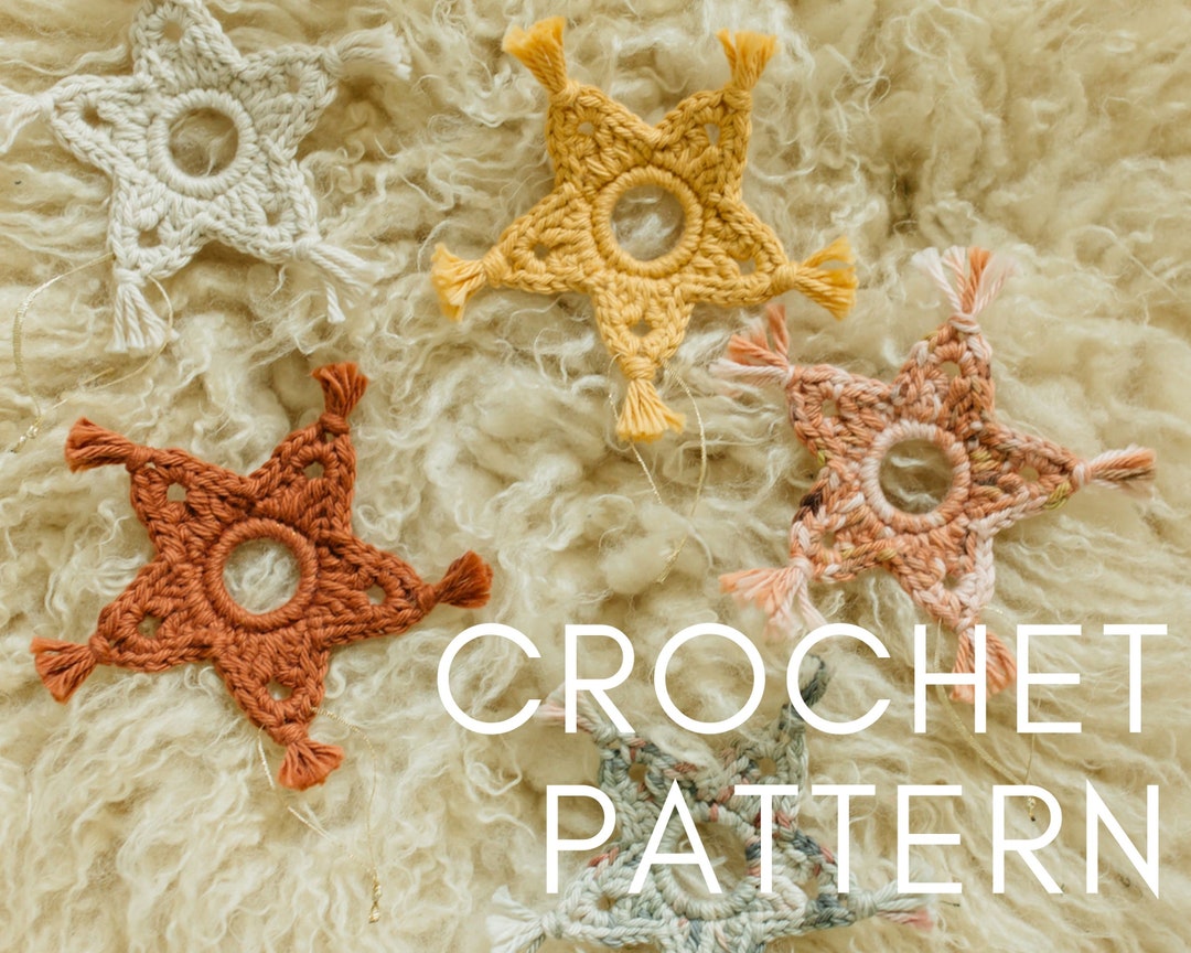 Crochet Ornament Pattern, Easy Star Pattern, Christmas Ornament for the ...