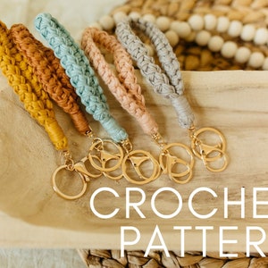 Patrón de crochet para llavero de pulsera Halcyon Llavero de pulsera Patrón de crochet simple para llavero Destruye restos de hilo de algodón Show de manualidades DIY