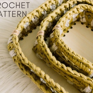 Crochet Basket Pattern, Decorative Centerpiece Valet Tray, The Latticework Nesting Baskets