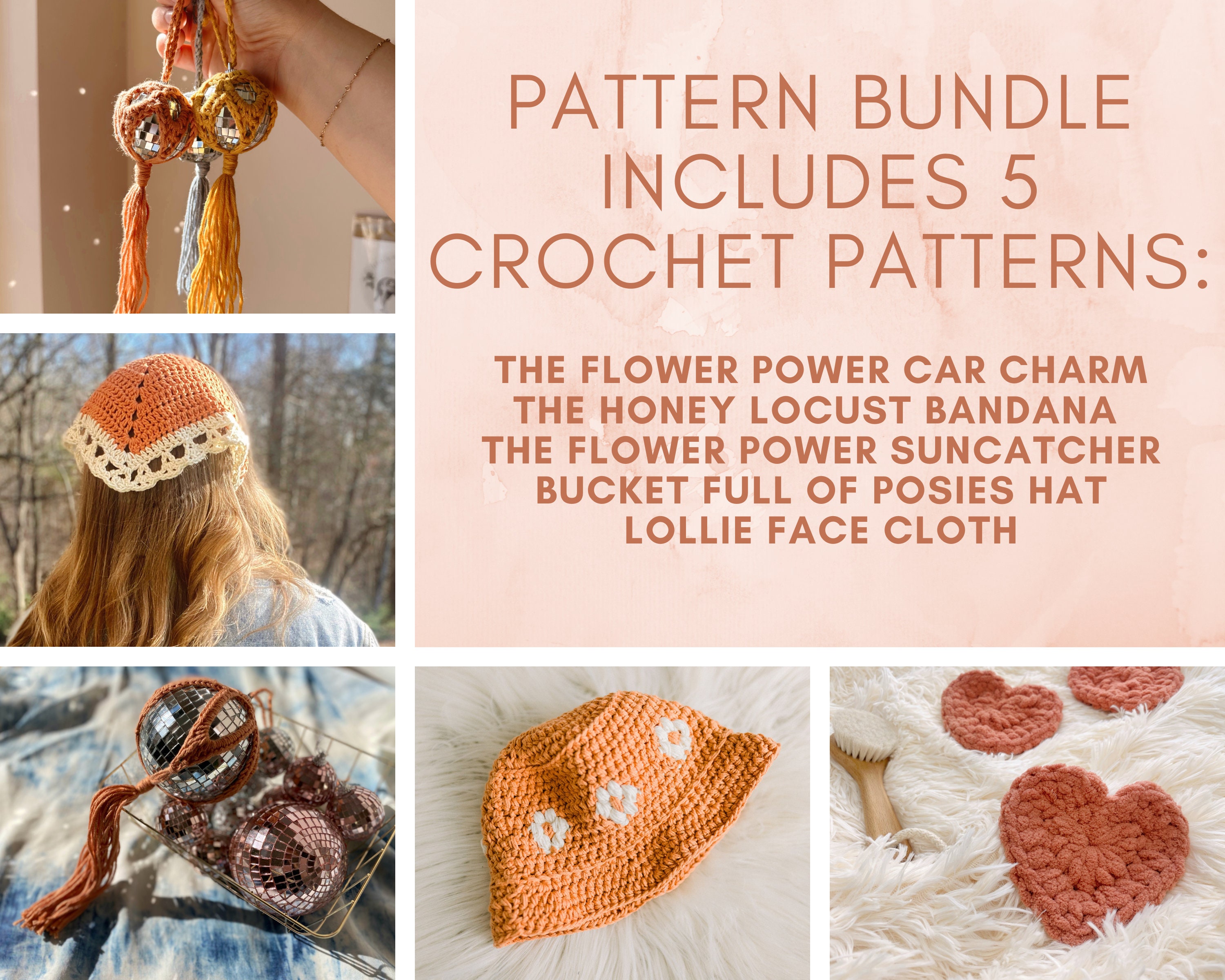 Crochet Pattern Bundle Maker Essentials, 5 Crochet Patterns in 1