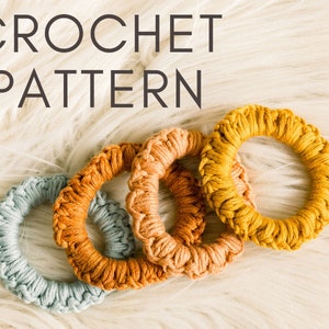 Crochet Scrunchie Pattern, Hair Accessory | Craft Show | Spring Crochet | Gift | Modern | Cotton Yarn