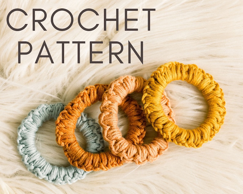 Crochet Scrunchie Pattern, Hair Accessory | Craft Show | Spring Crochet | Gift | Modern | Cotton Yarn image 1