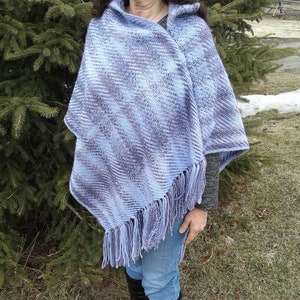 Shades of purple closed poncho
