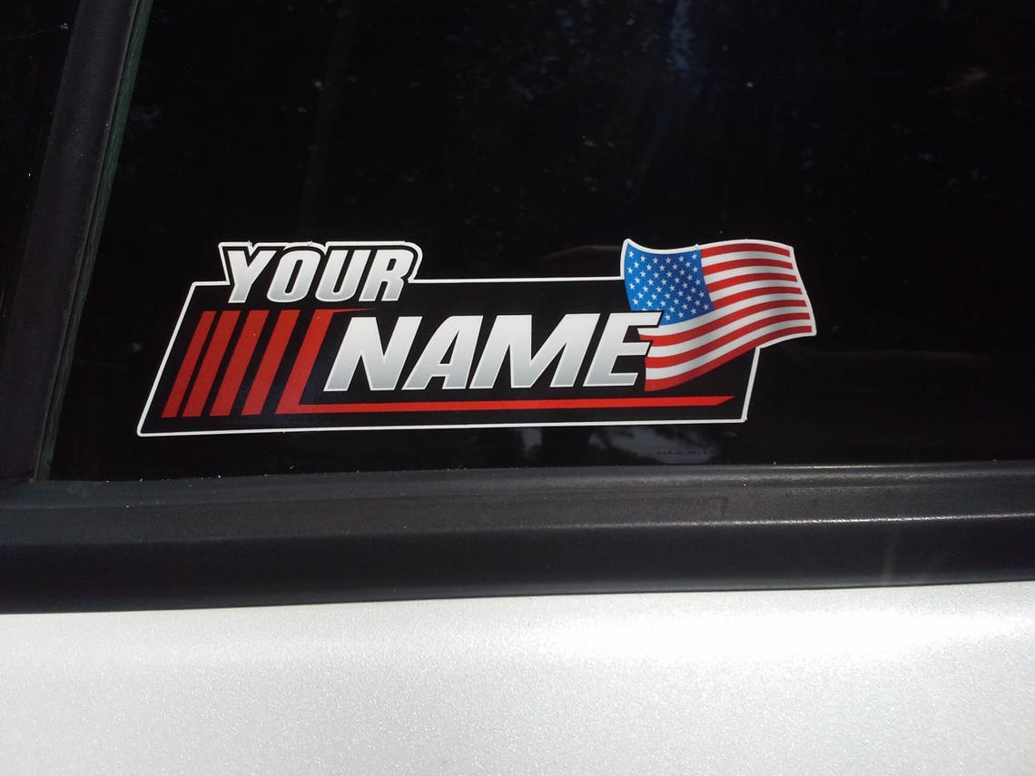 Custom Printed Bike Name decals Etsy