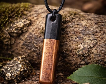 Shungite Copper Pendant Necklace – Handmade Grounding Talisman, Natural Stone Jewelry