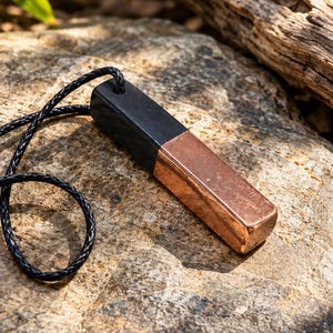 Shungite Copper Pendant Necklace – Handmade Grounding Talisman, Natural Stone Jewelry