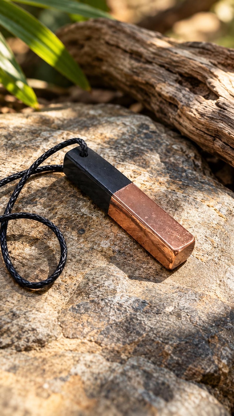 shinbone and coppper pendant