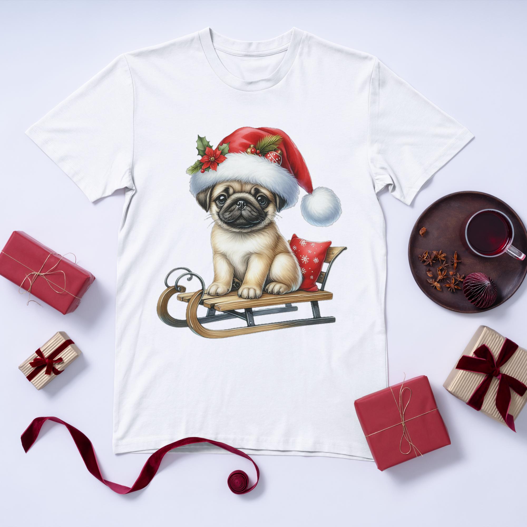 Christmas Watercolor Dog Clip Art Bundle | Festive Puppy Illustrations ...