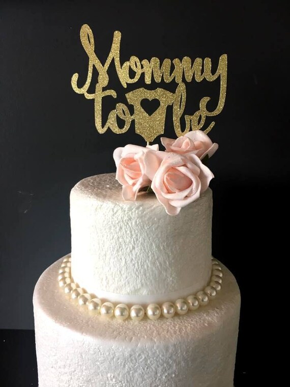 Mommy to be cake topper .. baby shower cake topper .. baby Etsy