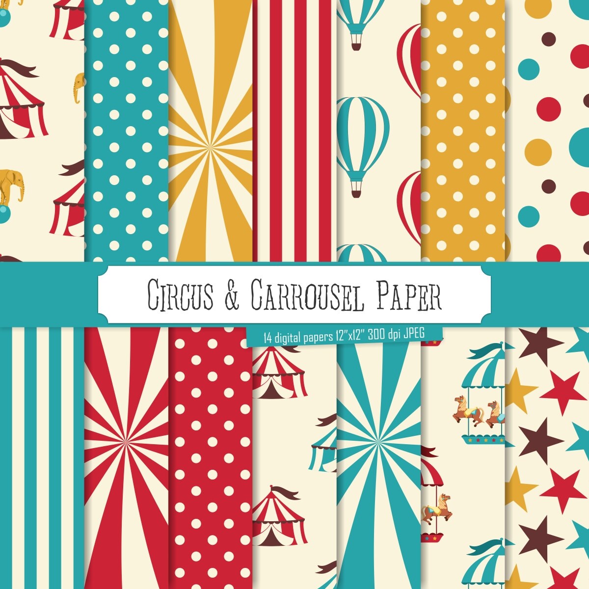Circus paper plates picture