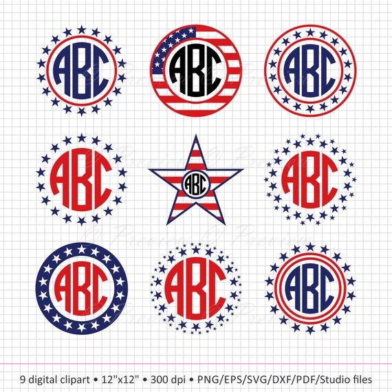 Download Free Buy 2 Get 1 Free Digital Clipart America Patriotic Frame Etsy SVG Cut Files