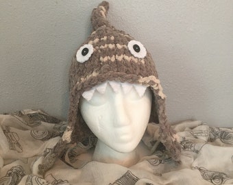 Knit Shark Hat
