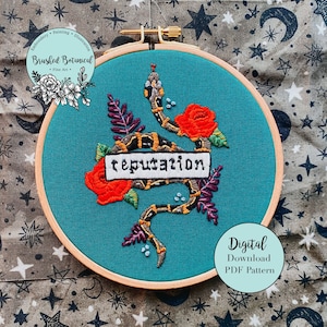 Rep Music Snake Inspired Embroidery PDF Pattern