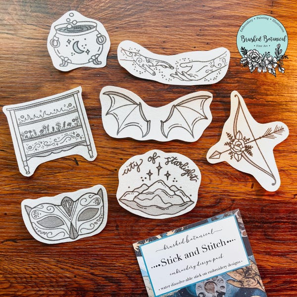 刺繍「妖精とフェイ」本にインスパイアされたスティック＆ステッチパック