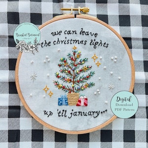 Love Christmas Tree Music Inspired Embroidery PDF Pattern